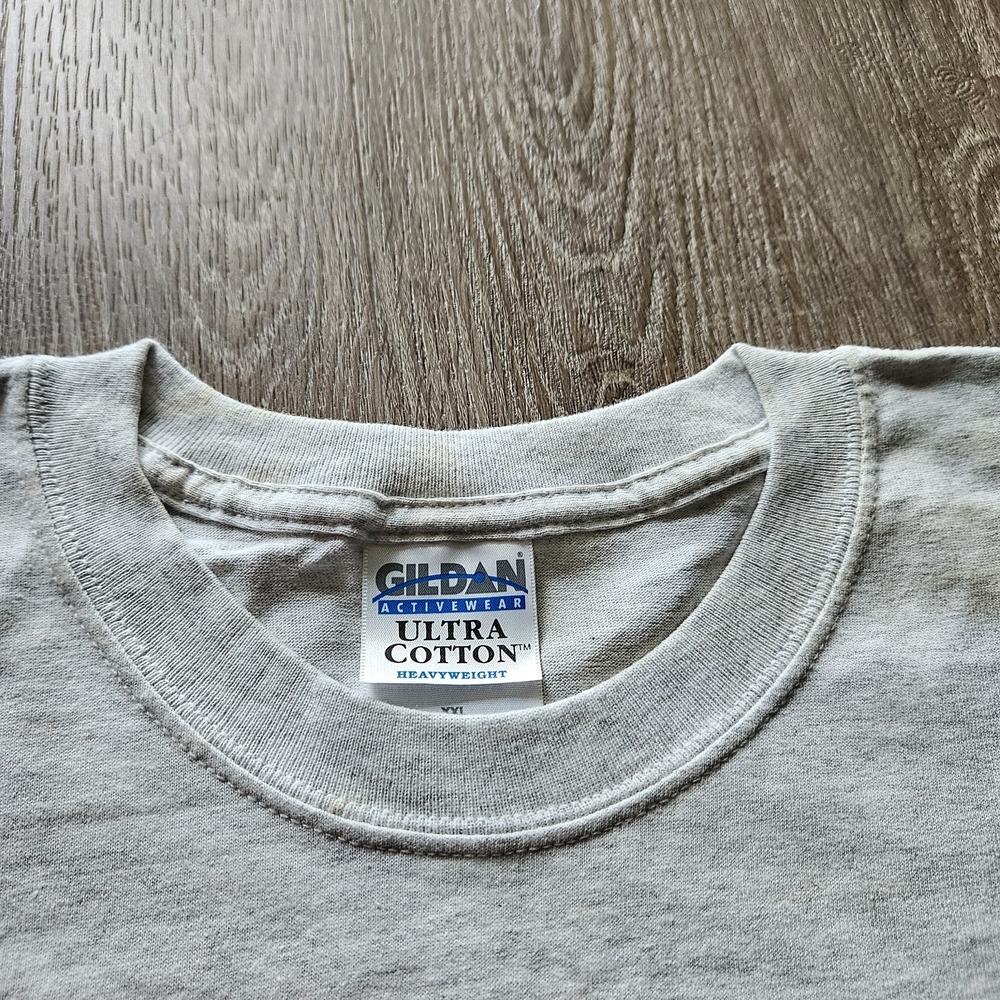 Vintage Y2K God Bless America T Shirt XXL USA Flag Statue Liberty 2XL Gray - Picture 3 of 10
